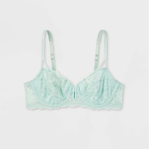 Women's Unlined Balconette Bra - Auden™ Ocean Green 32B - Picture 1 of 10